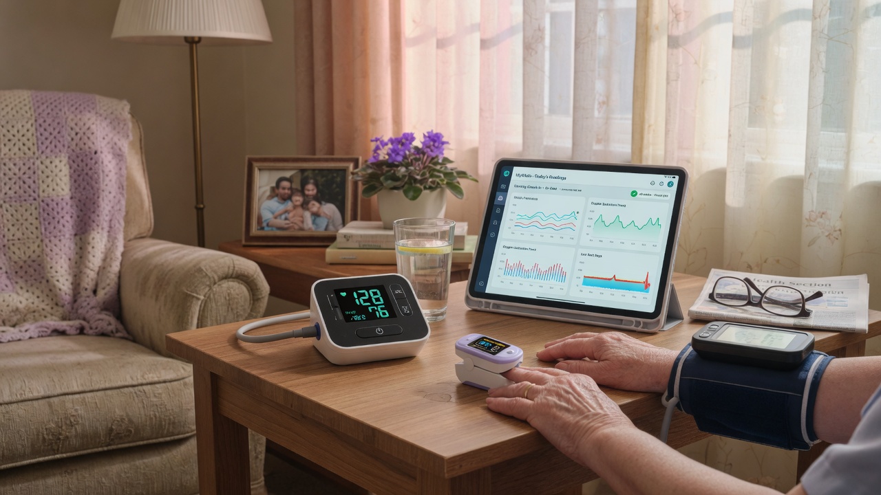 Home telemonitoring equipment for remote vital signs